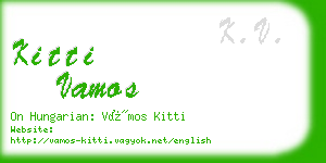 kitti vamos business card